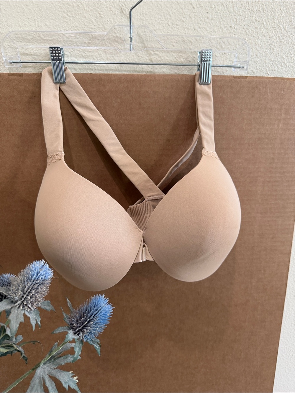 Spanx Womens Bra-llelujah Front Closure Criss Cross Racerback Bra Sz 36DD